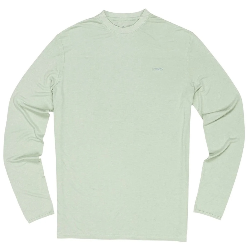 Sendero Provisions Yucatan Bamboo Long Sleeve Tech Shirt in Flats Green